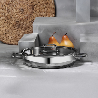 Aryıldız Colombus Paslanmaz Çelik Kısa Tencere 32 cm - ARYILDIZ