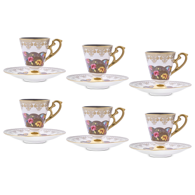 Aryıldız Constella 6 Kişilik 12 Parça Kahve Fincan Takımı Gold 90 ml - 5