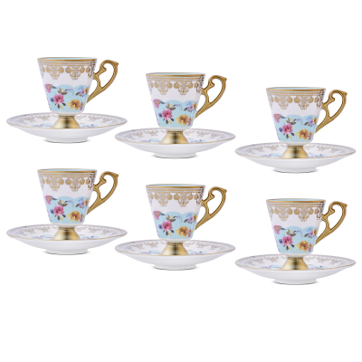 Aryıldız Constella 6 Kişilik 12 Parça Kahve Fincan Takımı Mavi 90 ml - 5