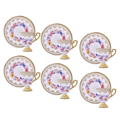 Aryıldız Constella 6 Kişilik 12 Parça Kahve Fincan Takımı Pembe 90 ml - 4