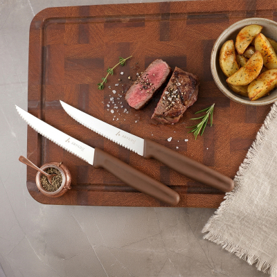 Aryıldız Daily Steak Bıçak 2’li Kahverengi - ARYILDIZ