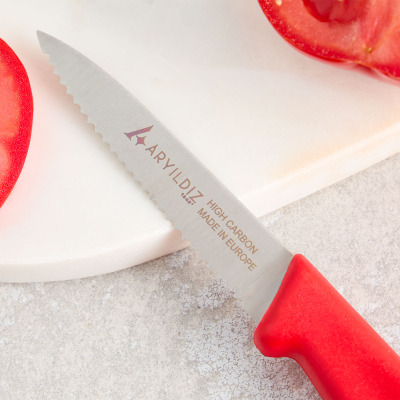 Aryıldız Daily Tırtıklı Meyve Bıçağı Kırmızı 9 cm - 2