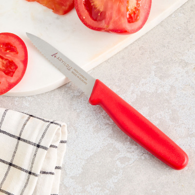 Aryıldız Daily Tırtıklı Meyve Bıçağı Kırmızı 9 cm - ARYILDIZ