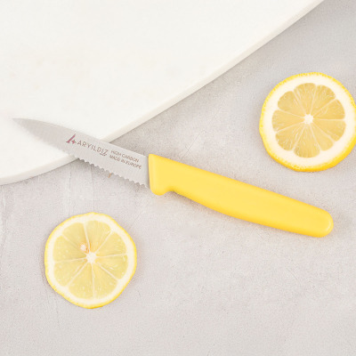 Aryıldız Daily Tırtıklı Meyve Bıçağı Sarı 9 cm - ARYILDIZ