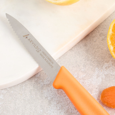 Aryıldız Daily Tırtıklı Meyve Bıçağı Turuncu 9 cm - 3