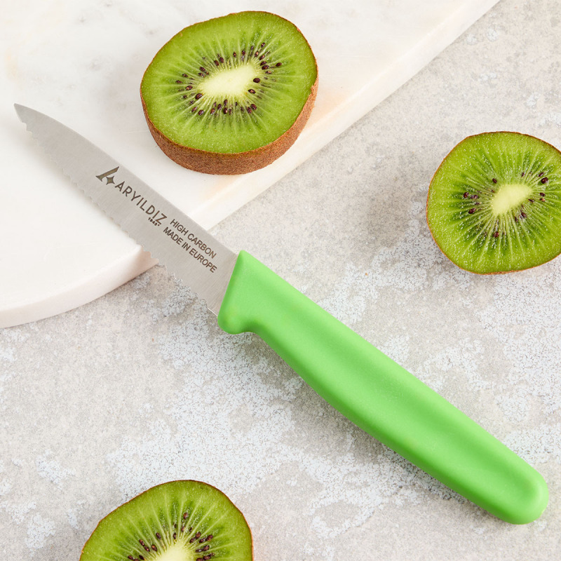Aryıldız Daily Tırtıklı Meyve Bıçağı Yeşil 9 cm - 1
