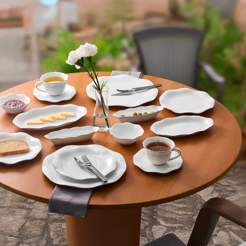 Aryıldız Daphne Platin 32 Parça 6 Kişilik Kahvaltı Takımı - 1