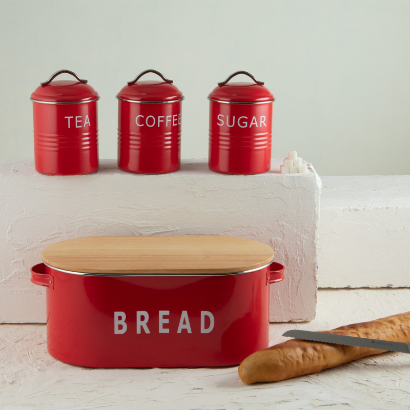 Aryıldız Deluxe Bambu Kapaklı Ekmeklik Ve 3’lü Saklama Seti - 2