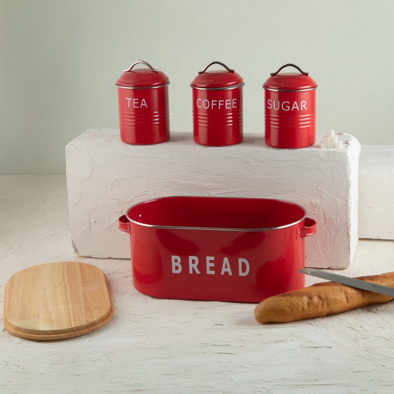 Aryıldız Deluxe Bambu Kapaklı Ekmeklik Ve 3’lü Saklama Seti - 3