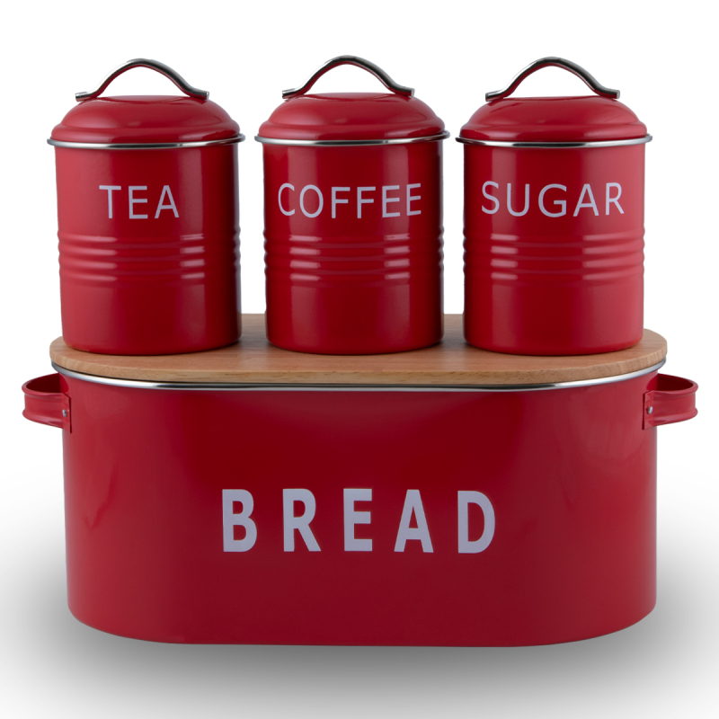 Aryıldız Deluxe Bambu Kapaklı Ekmeklik Ve 3’lü Saklama Seti - 4