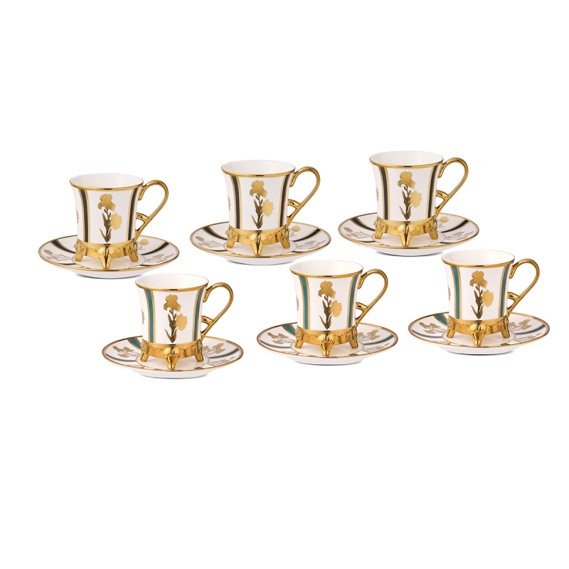 Aryıldız Diba 12 Parça 6 Kişilik Türk Kahve Fincanı - 4