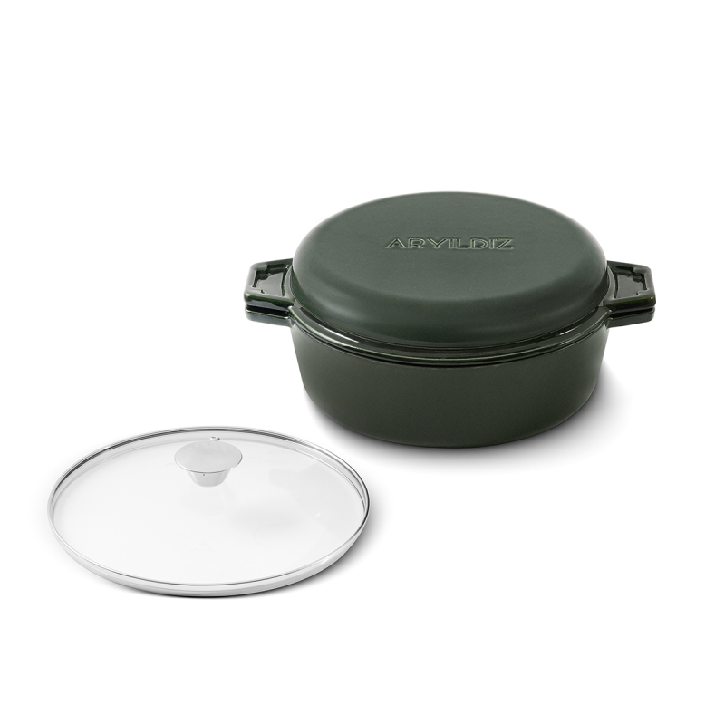 Aryıldız Duo Cast İron Tencere Fesleğen 24 cm - 4