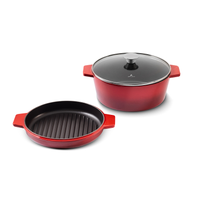 Aryıldız Duo Cast İron Tencere Kırmızı 20 cm - 5