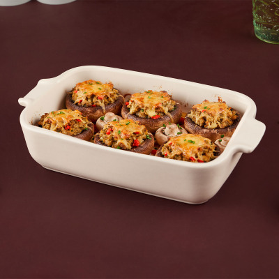 Aryıldız Elissa Dikdörtgen Fırın Kabı Mat Beyaz 23 cm - ARYILDIZ