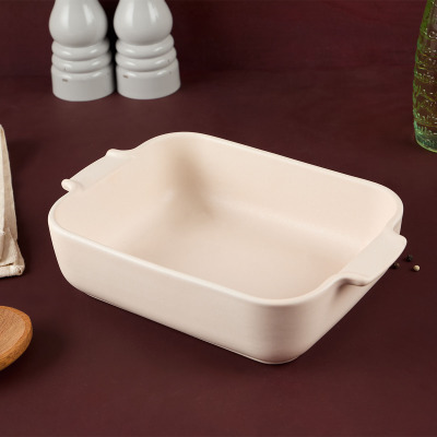 Aryıldız Elissa Dikdörtgen Fırın Kabı Mat Beyaz 25 cm - 2