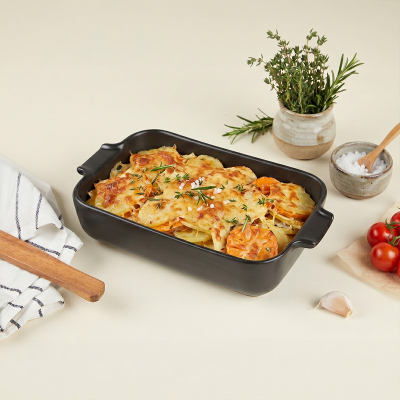 Aryıldız Elissa Dikdörtgen Fırın Kabı Mat Siyah 23 cm - 7