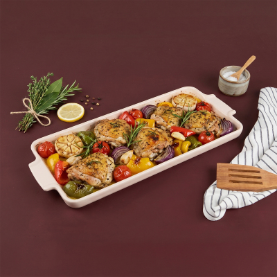 Aryıldız Elissa Fırın Tepsisi Mat Beyaz 41 cm - ARYILDIZ