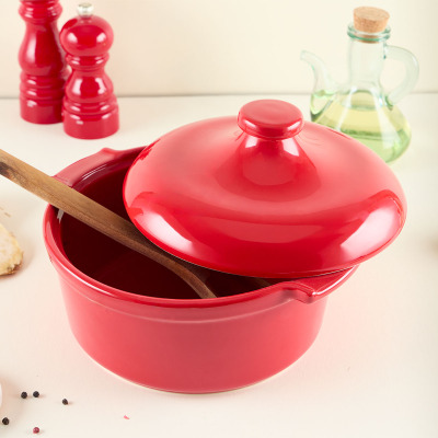 Aryıldız Elissa Kapaklı Karnıyarık Fırın Kabı Kırmızı 25 cm - 2