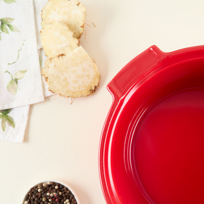 Aryıldız Elissa Kapaklı Karnıyarık Fırın Kabı Kırmızı 25 cm - 4