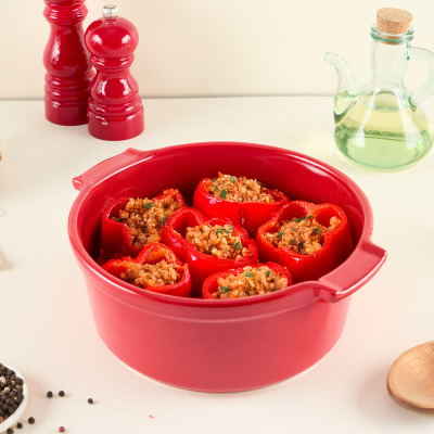 Aryıldız Elissa Kapaklı Karnıyarık Fırın Kabı Kırmızı 25 cm - ARYILDIZ