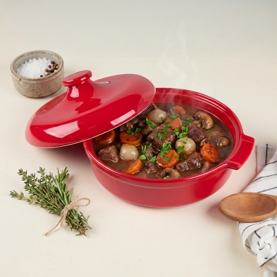 Aryıldız Elissa Kapaklı Karnıyarık Fırın Kabı Kırmızı 29 cm - 2