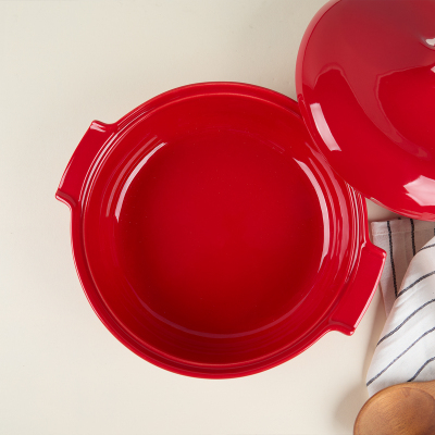 Aryıldız Elissa Kapaklı Karnıyarık Fırın Kabı Kırmızı 29 cm - 5