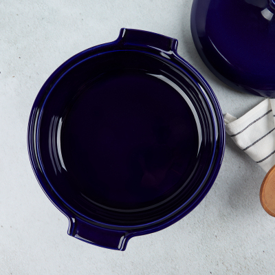 Aryıldız Elissa Kapaklı Karnıyarık Fırın Kabı Kobalt 27 cm - 4