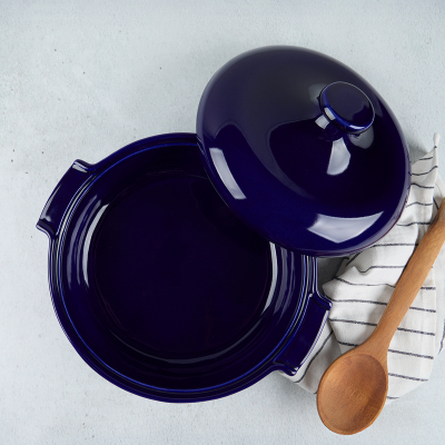 Aryıldız Elissa Kapaklı Karnıyarık Fırın Kabı Kobalt 29 cm - 3