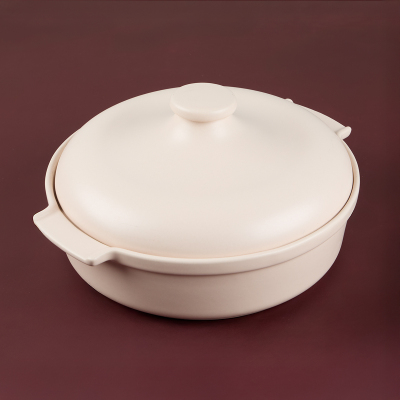 Aryıldız Elissa Kapaklı Karnıyarık Fırın Kabı Mat Beyaz 29 cm - 1