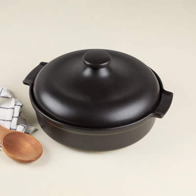 Aryıldız Elissa Kapaklı Karnıyarık Fırın Kabı Mat Siyah 29 cm - 1