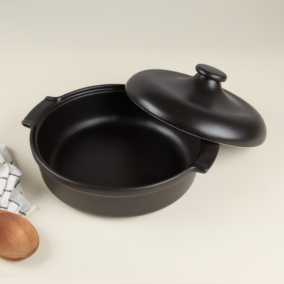 Aryıldız Elissa Kapaklı Karnıyarık Fırın Kabı Mat Siyah 29 cm - 5