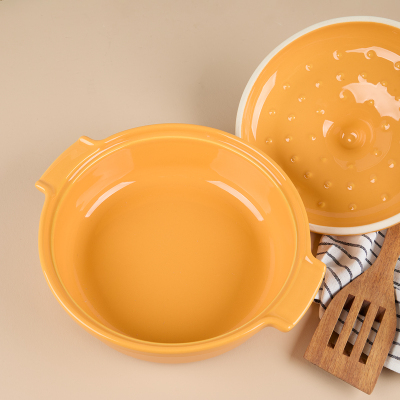 Aryıldız Elissa Kapaklı Karnıyarık Fırın Kabı Sarı 25 cm - 4