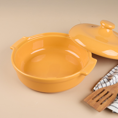 Aryıldız Elissa Kapaklı Karnıyarık Fırın Kabı Sarı 27 cm - 3