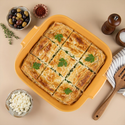 Aryıldız Elissa Kare Fırın Kabı Sarı 36 cm - 5