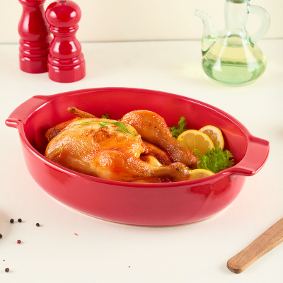 Aryıldız Elissa Oval Fırın Kabı Kırmızı 31 cm - ARYILDIZ