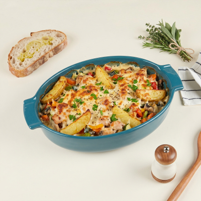 Aryıldız Elissa Oval Fırın Kabı Yeşil 31 cm - 6