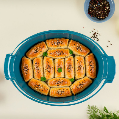 Aryıldız Elissa Oval Fırın Kabı Yeşil 40 cm - ARYILDIZ