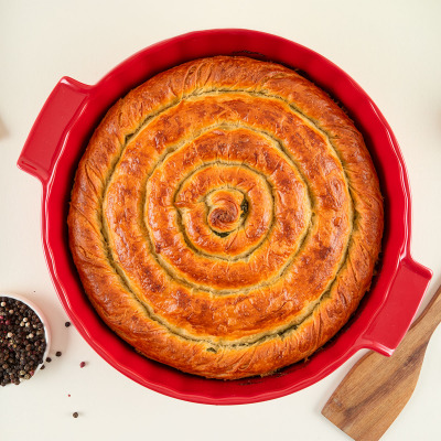 Aryıldız Elissa Rölyefli Yuvarlak Fırın Kabı 32.5 cm - ARYILDIZ