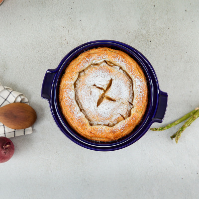 Aryıldız Elissa Yuvarlak Fırın Kabı Kobalt 27 cm - ARYILDIZ