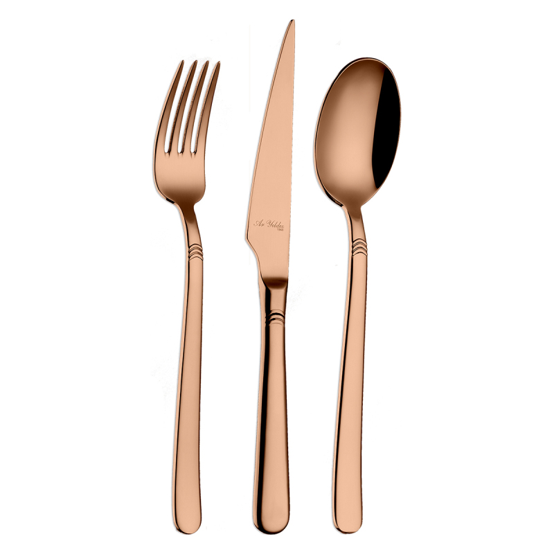 Aryıldız Fiore S Bronz Pvd 24 Parça Çatal Kaşık Bıçak - 1