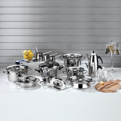 Aryıldız Flamingo Simli Siyah Cam İdeal Set - ARYILDIZ