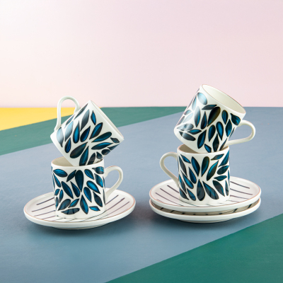 Aryıldız Foglia 12 Parça 6 Kişilik Türk Kahve Fincanı 90 ml - 2