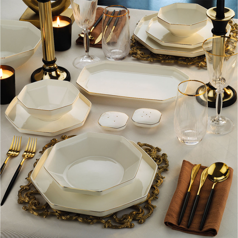 Aryıldız Galia Gold 54 Parça 12 Kişilik Yemek Takımı - 1