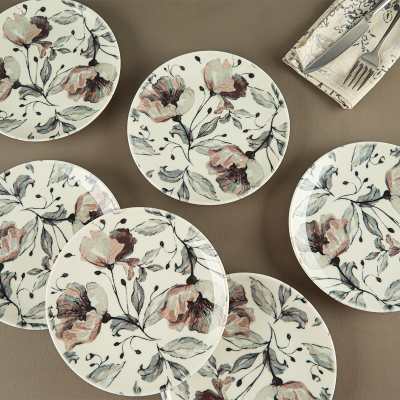 Aryıldız Gelincik Pasta Tabağı 6 Parça 19 cm - 2