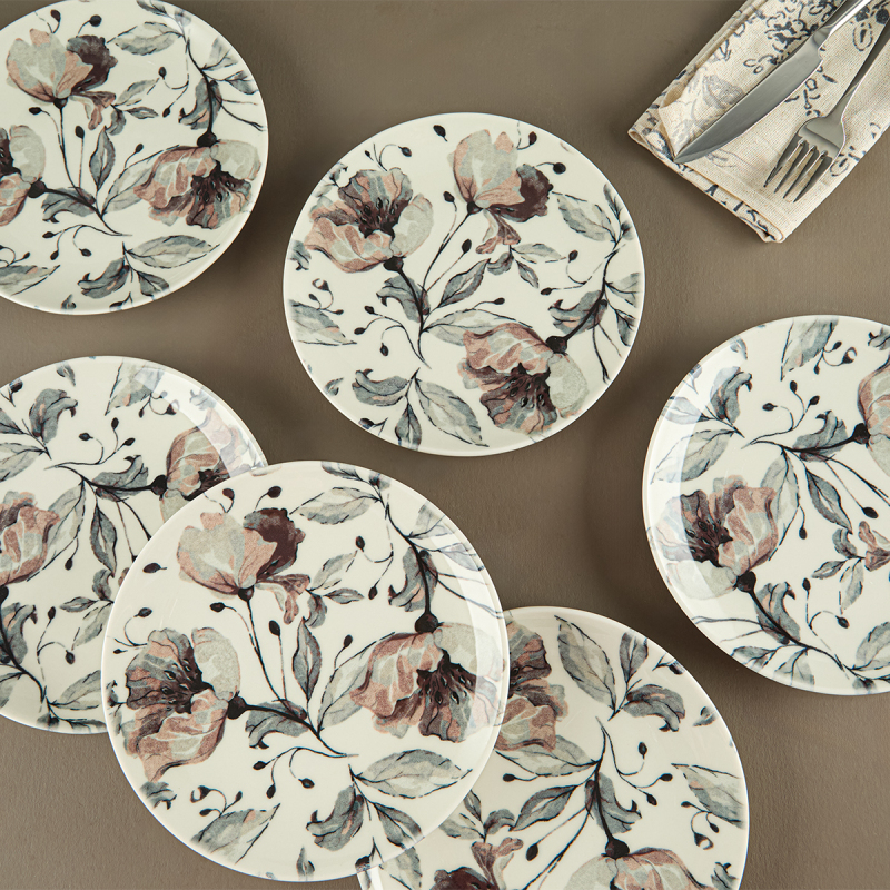 Aryıldız Gelincik Pasta Tabağı 6 Parça 19 cm - 2