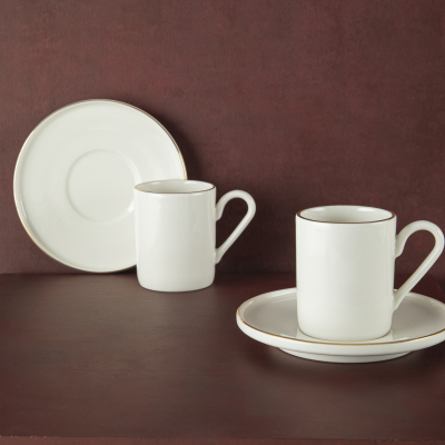 Aryıldız Hazel Gold 2 Kişilik 4 Parça Kahve Fincan Takımı 90 ml - ARYILDIZ