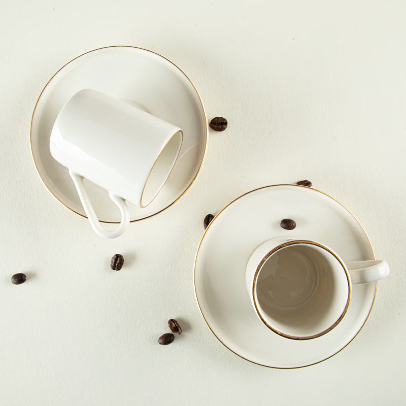 Aryıldız Hazel Gold 2 Kişilik 4 Parça Kahve Fincan Takımı 90 ml - 4