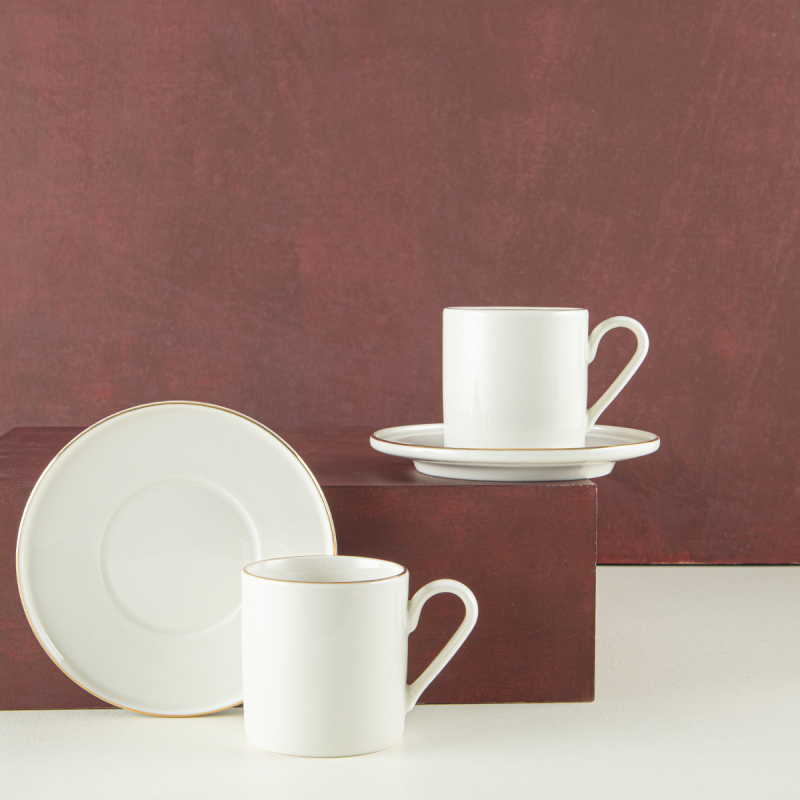 Aryıldız Hazel Gold 4 Parça 2 Kişilik Çay Fincan Takımı 200 ml - 1