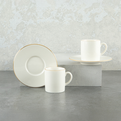 Aryıldız Hazel Gold 4 Parça 2 Kişilik Türk Kahve Fincan Takımı 90 ml - 1