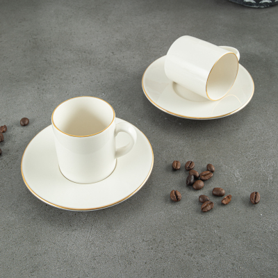 Aryıldız Hazel Gold 4 Parça 2 Kişilik Türk Kahve Fincan Takımı 90 ml - 3